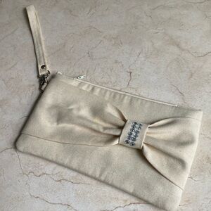 Bedazzled Canvas Wristlet Clutch